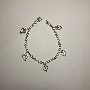 Sterling silver Italy heart bracelet